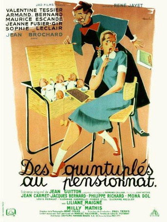 Poster for “Des quintuplés au pensionnat”